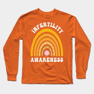 In April We Wear Orange Infertility Awareness Week Retro Long Sleeve T-Shirt